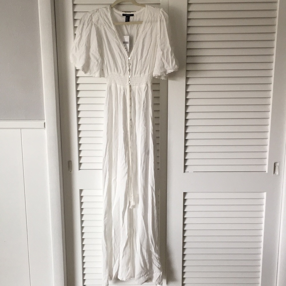 White dress Forever 21 maxi long